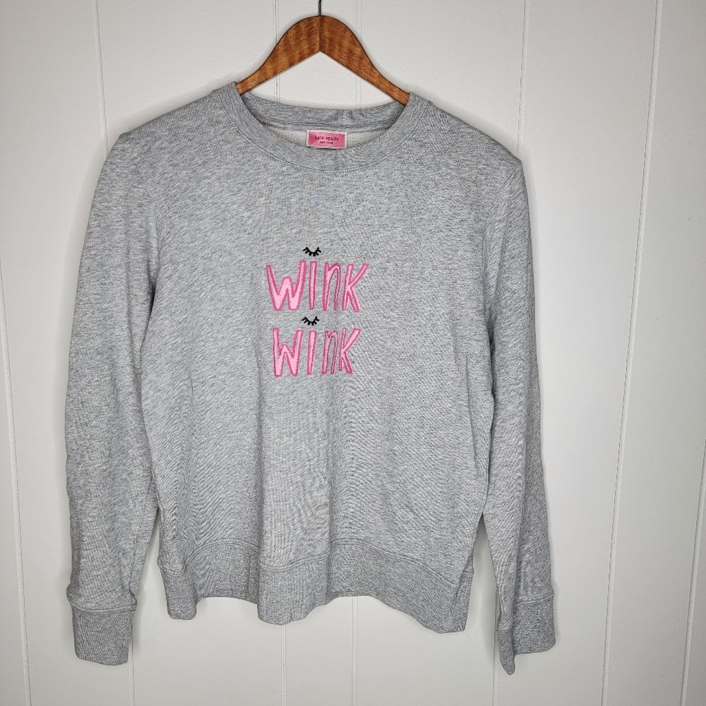 Kate Spade Wink Wink Grey Sweatshirt - Size XS
